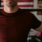 A guy about to do some heavy barbell squats