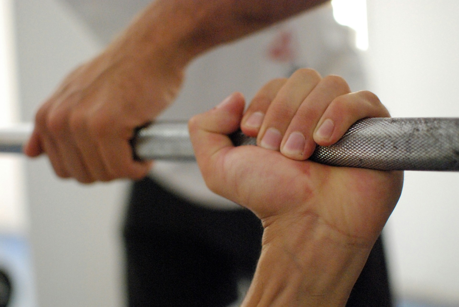 Someone bench pressing for starting strength